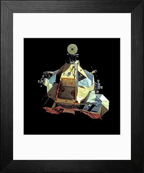 Framed Print : Apollo 17 Lunar Ascent Module Challenger in Space
