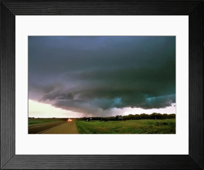 Framed Print : An Awesome Mesocyclone Churns Across the Kansas Sky Framed Print : An Awesome Mesocyclone Churns Across the Kansas Sky