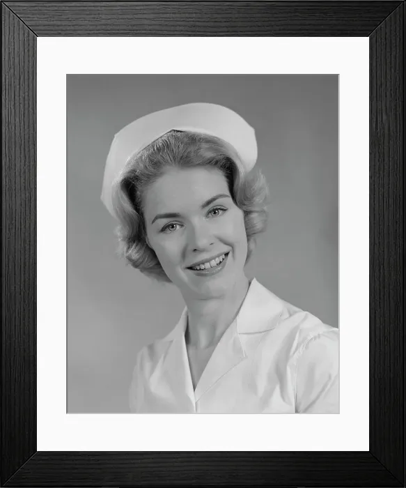 Framed Print : 1960S Female Nurse Smiling Framed Print : 1960S Female Nurse Smiling