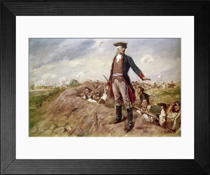 Framed Print : Col William Prescott at the Battle of Bunker Hill, Yohn, Frederick Coffay (1875-1933 / American) Framed Print : Col William Prescott at the Battle of Bunker Hill, Yohn, Frederick Coffay (1875-1933 / American)