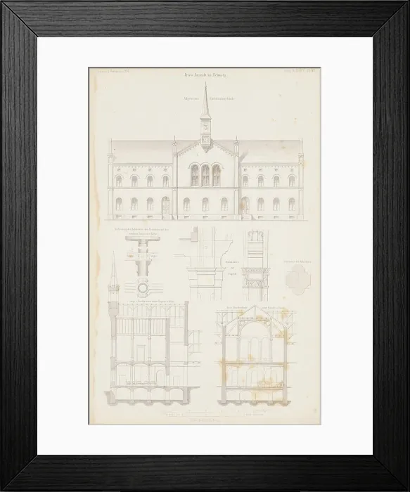 Framed Print : Römer Eduard (1814-1895), Irrenanstalt Framed Print : Römer Eduard (1814-1895), Irrenanstalt