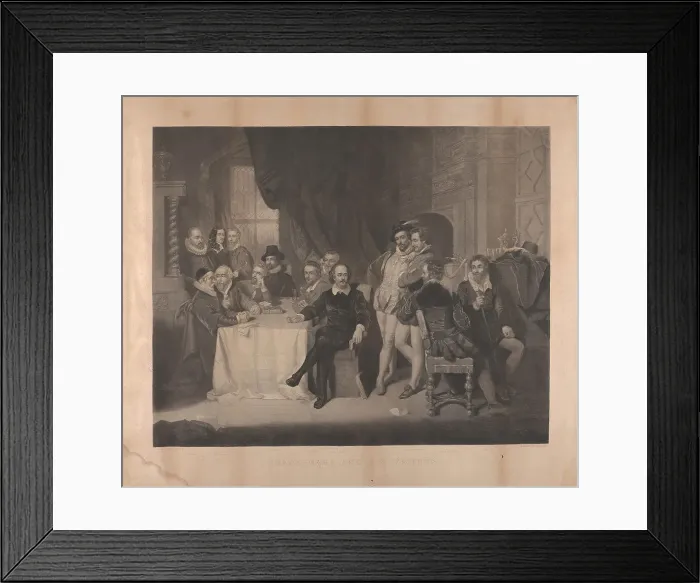 Framed Print : Shakespeare and His Friends at the Mermaid Tavern Framed Print : Shakespeare and His Friends at the Mermaid Tavern