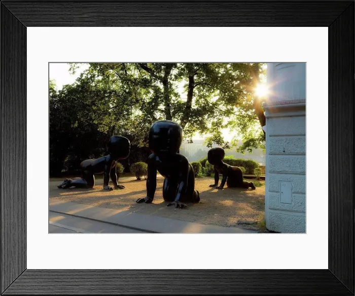 Framed Print : Europe, Czech Republic, Prague, David Cerny - The Crawling Babies at Kampa Park Framed Print : Europe, Czech Republic, Prague, David Cerny - The Crawling Babies at Kampa Park