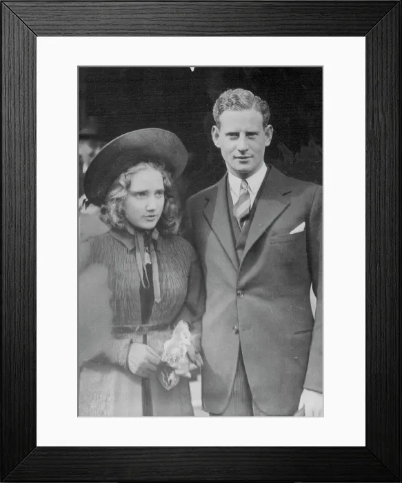 Framed Print : Menuhin's sister and her fiance at Violinist's Wedding in London Framed Print : Menuhin's sister and her fiance at Violinist's Wedding in London