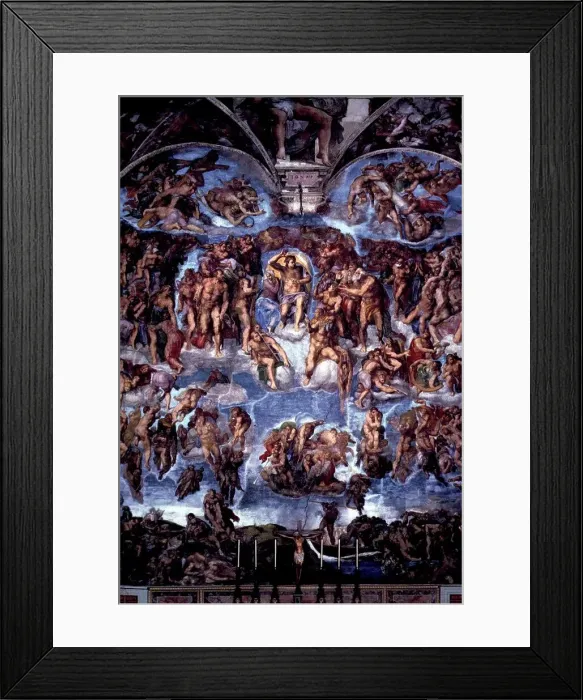 Framed Print : The Last Judgment, fresco by Michelangelo Buonarroti 1475-1564, Italy, Vatican City, Sistine Chapel, Circa 1536-41 Framed Print : The Last Judgment, fresco by Michelangelo Buonarroti 1475-1564, Italy, Vatican City, Sistine Chapel, Circa 1536-41