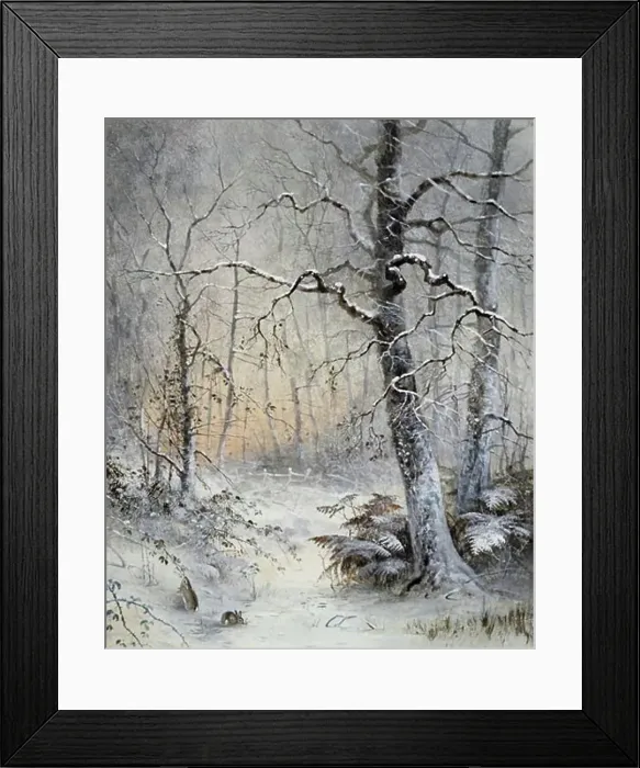 Framed Print : Winter Breakfast, G. William Quartermaine, (1858-1930) Framed Print : Winter Breakfast, G. William Quartermaine, (1858-1930)
