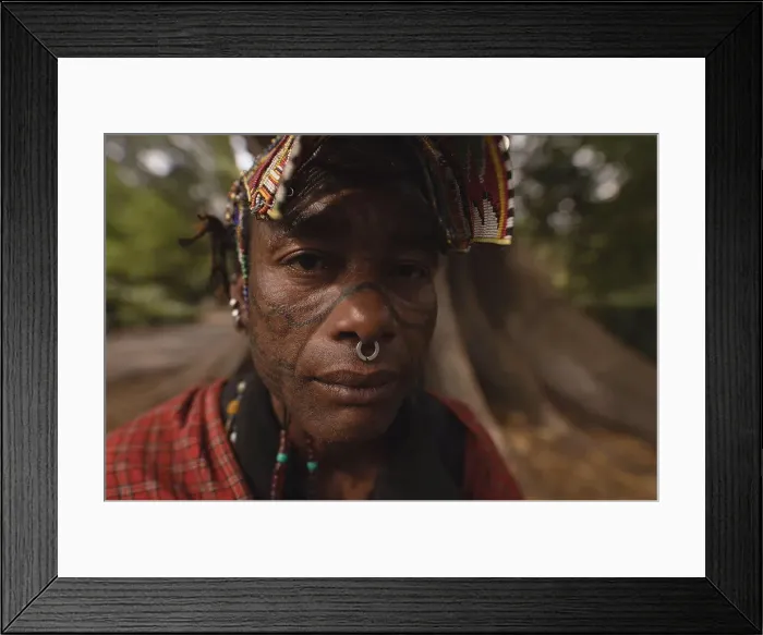 Framed Print : Portrait of maasai man in traditional clothing Framed Print : Portrait of maasai man in traditional clothing