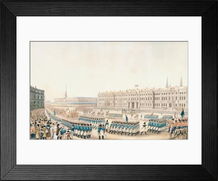 Framed Print : Military Parade, St. Petersburg, Russia 19th century Framed Print : Military Parade, St. Petersburg, Russia 19th century