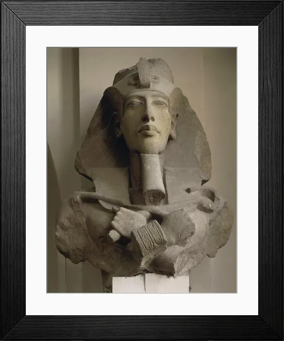 Framed Print : Egyptian civilisation. Colossal Akhenaton Framed Print : Egyptian civilisation. Colossal Akhenaton