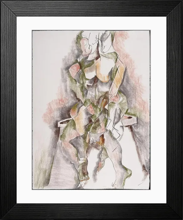 Framed Print : Cubist Woman Michelle Puleo (b.1967 American) Framed Print : Cubist Woman Michelle Puleo (b.1967 American)