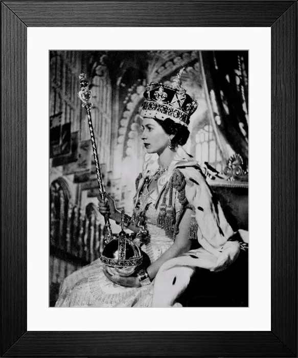 Framed Print : The Queen At Her Coronation New Picture -- London just released is this Cecil Beaton picture of Queen Elizabeth II Framed Print : The Queen At Her Coronation New Picture -- London just released is this Cecil Beaton picture of Queen Elizabeth II