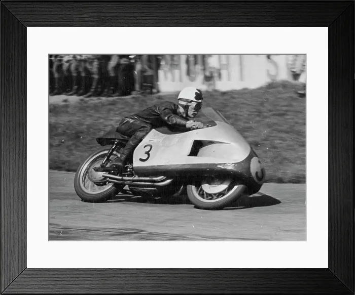 Framed Print : Duke Does it Again - Reg Armstrong of Australia piloted his Gilera to third place in the 500 C Framed Print : Duke Does it Again - Reg Armstrong of Australia piloted his Gilera to third place in the 500 C