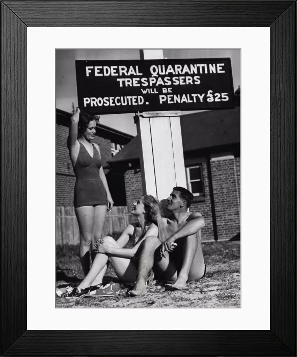 Framed Print : Quarantine - Hospital. May 15, 1950 Framed Print : Quarantine - Hospital. May 15, 1950