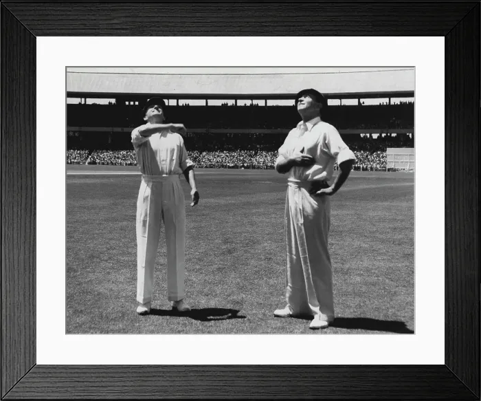 Framed Print : Sir Don Bradman - Test Cricketer - General Scenes. January 07, 1947
