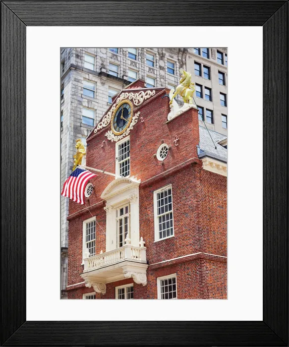 Framed Print : USA, Massachusetts, Boston, East facade of Old State House, State Street Framed Print : USA, Massachusetts, Boston, East facade of Old State House, State Street
