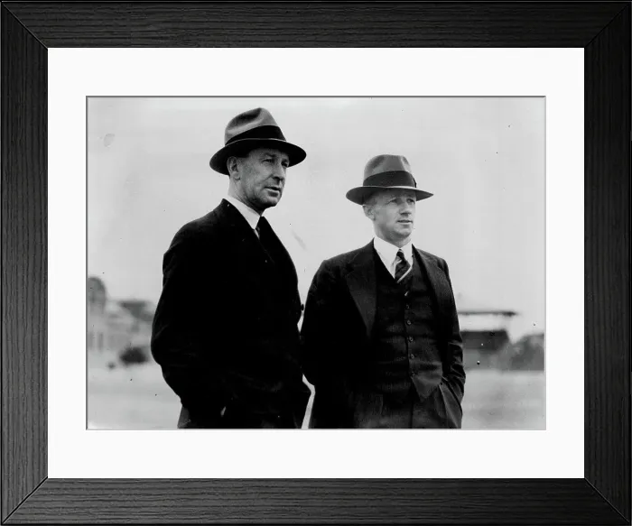 Framed Print : E.A. Dwyer (left) and Don Bradman Framed Print : E.A. Dwyer (left) and Don Bradman