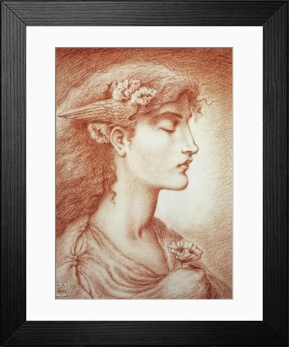 Framed Print : Sleep 1893 Simeon Solomon (1840-1905 / British)