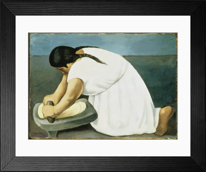 Framed Print : The Corn Grinder I La Molendera I 1922, Diego Rivera (1886-1957 / Mexican) Oil on Canvas Framed Print : The Corn Grinder I La Molendera I 1922, Diego Rivera (1886-1957 / Mexican) Oil on Canvas