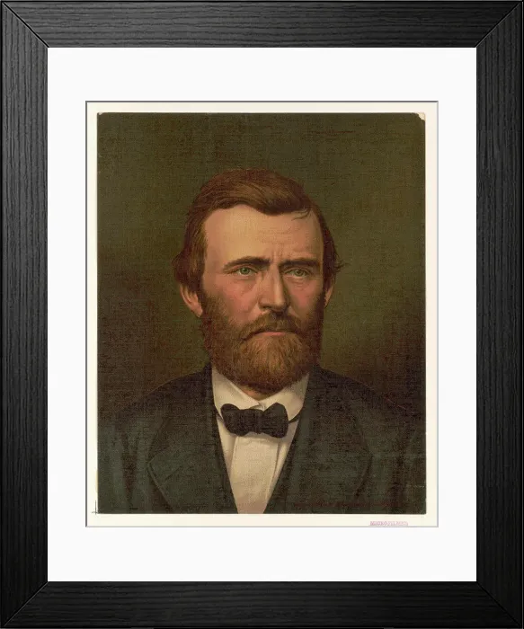 Framed Print : Ulysses S. Grant, bust portrait, facing right, wearing suit Framed Print : Ulysses S. Grant, bust portrait, facing right, wearing suit