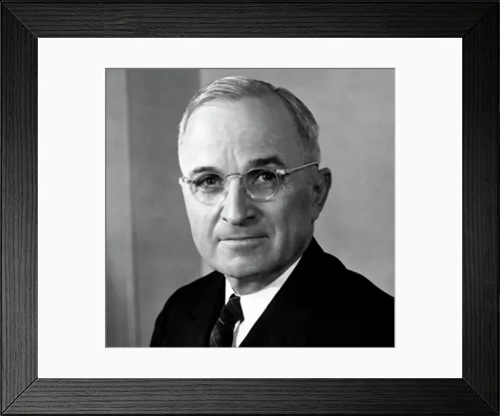 Framed Print : Digitally restored vector portrait of Harry S. Truman Framed Print : Digitally restored vector portrait of Harry S. Truman