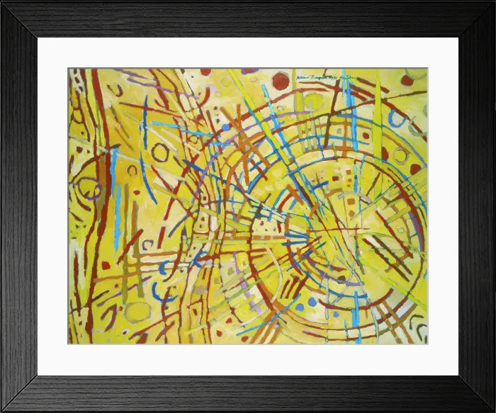 Framed Print : Magnetic Fields III by Mildred Thompson, oil painting, 1991, (b.1936 / African American) Framed Print : Magnetic Fields III by Mildred Thompson, oil painting, 1991, (b.1936 / African American)
