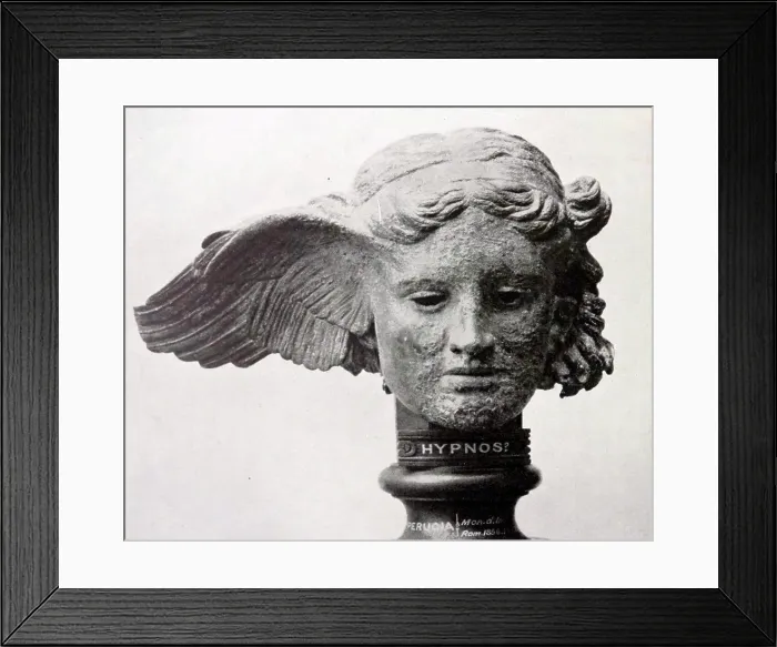 Framed Print : Bronze Head of Hypnos, the Greek God of Sleep. Dated 1st Century AD Framed Print : Bronze Head of Hypnos, the Greek God of Sleep. Dated 1st Century AD