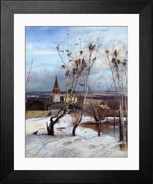 Framed Print : Painting titled The Rooks Have Come by Alexei Savrasov Framed Print : Painting titled The Rooks Have Come by Alexei Savrasov