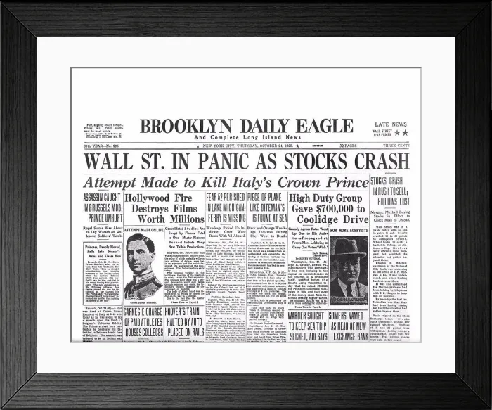 Framed Print : New York, New York: October 24, 1929 Framed Print : New York, New York: October 24, 1929