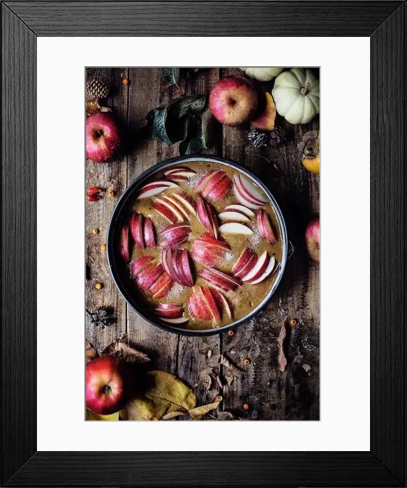 Framed Print : Autumn mood: apple cake in the making Framed Print : Autumn mood: apple cake in the making