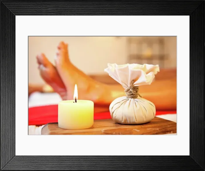 Framed Print : Ayurveda massage