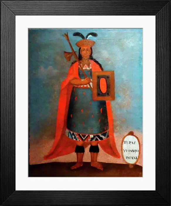 Framed Print : Spanish colonial portrait of the Inca King Tupac Yupanqui, the tenth Sapa Inca (1471ñ93) Framed Print : Spanish colonial portrait of the Inca King Tupac Yupanqui, the tenth Sapa Inca (1471ñ93)