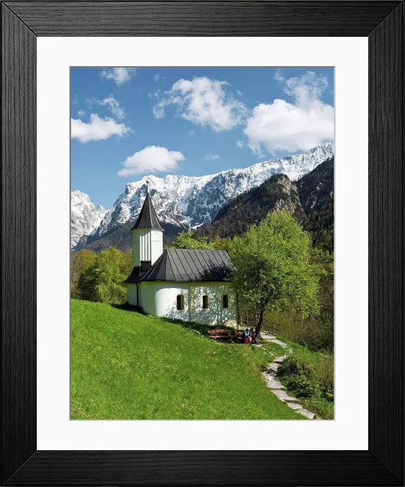 Framed Print : Antonius chapel, Kaisertal (valley), Wilder Kaiser (mountain), Tyrol, Austria Framed Print : Antonius chapel, Kaisertal (valley), Wilder Kaiser (mountain), Tyrol, Austria