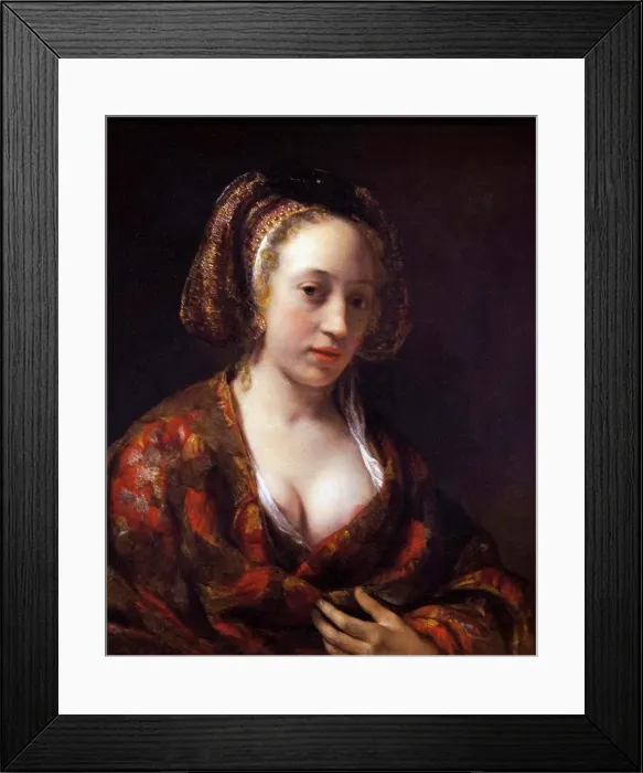 Framed Print : Portrait of Young Woman by Willem Drost, 1654, Wallace Collection, London, United Kingdom