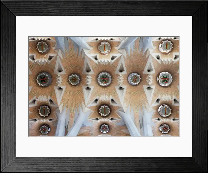 Framed Print : Interiors of a church, Sagrada Familia, Barcelona, Catalonia, Spain