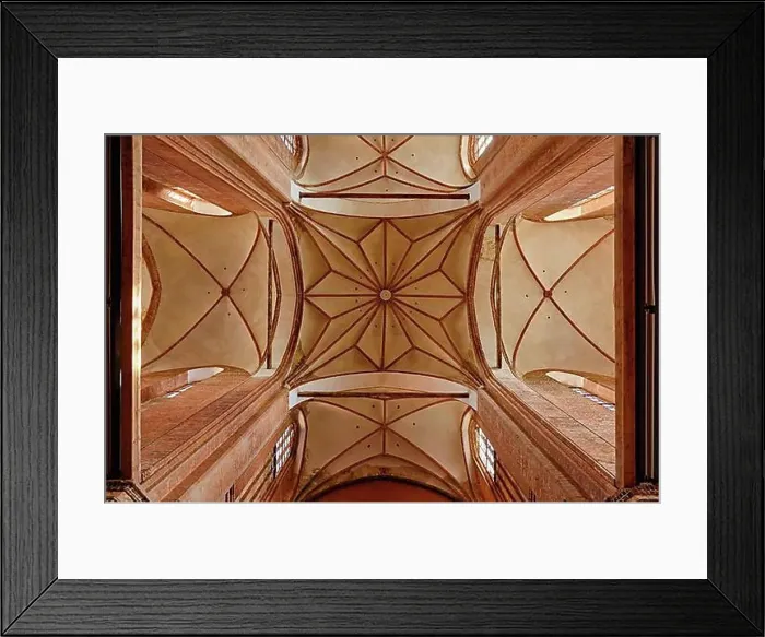 Framed Print : Star vault above the crossing of the Georgenkirche Framed Print : Star vault above the crossing of the Georgenkirche