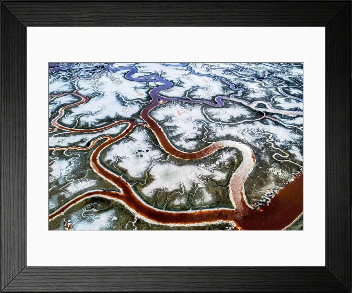Framed Print : Aerial view of the landscape