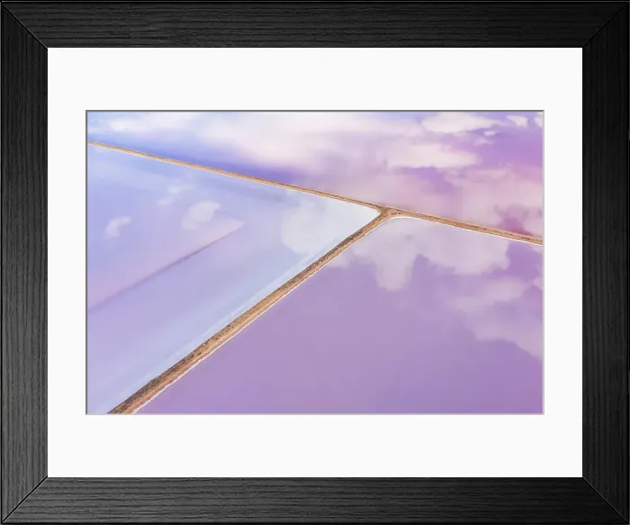 Framed Print : Aerial view of a pink lake, Lochiel, South Australia, Australia