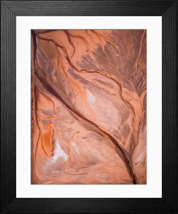 Framed Print : Abstract Aerial view of salt beds. Abstract aerial view of tailings ponds for mining in Western Australia Framed Print : Abstract Aerial view of salt beds. Abstract aerial view of tailings ponds for mining in Western Australia