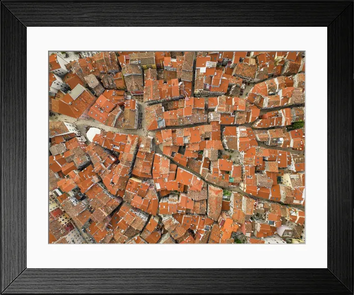 Framed Print : Aerial view of Rovinj, a characteristic small town with red rooftop, Istria, Croatia Framed Print : Aerial view of Rovinj, a characteristic small town with red rooftop, Istria, Croatia