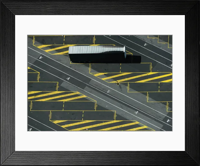 Framed Print : Aerial view of parked container truck, Port Melbourne, Melbourne, Victoria, Australia Framed Print : Aerial view of parked container truck, Port Melbourne, Melbourne, Victoria, Australia