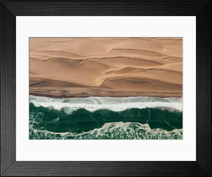 Framed Print : Aerial view of Skeleton Coast, Namib Desert, Namibia Framed Print : Aerial view of Skeleton Coast, Namib Desert, Namibia
