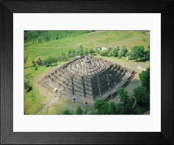 Framed Print : Aerial view of Borobudur Buddhist Temple, Java, Indonesia, Asia Framed Print : Aerial view of Borobudur Buddhist Temple, Java, Indonesia, Asia