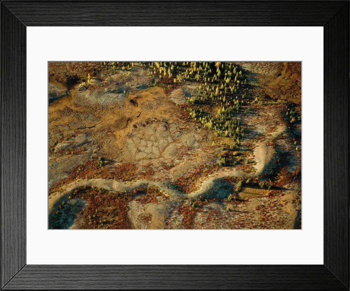 Framed Print : Barren Lands landscape showing esker near Whitefish Lake, Northwest Territories, Canada