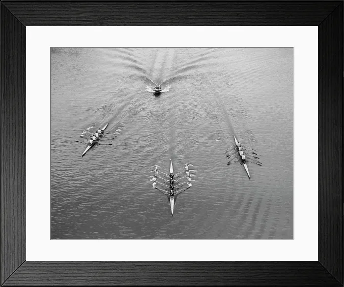 Framed Print : 1950S Aerial View Of Rowing Competition
