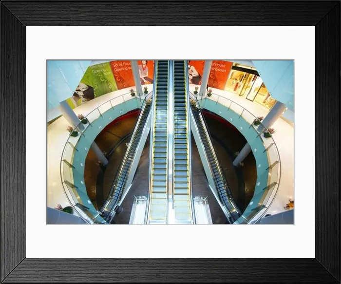 Framed Print : Escalator inside Dubai Mall, Dubai, UAE, United Arab Emirates, Middle East, Asia Framed Print : Escalator inside Dubai Mall, Dubai, UAE, United Arab Emirates, Middle East, Asia