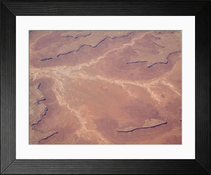 Framed Print : Dried-up riverbeds arid desert country. Aerial view - Southwest US - Arizona - USA Framed Print : Dried-up riverbeds arid desert country. Aerial view - Southwest US - Arizona - USA