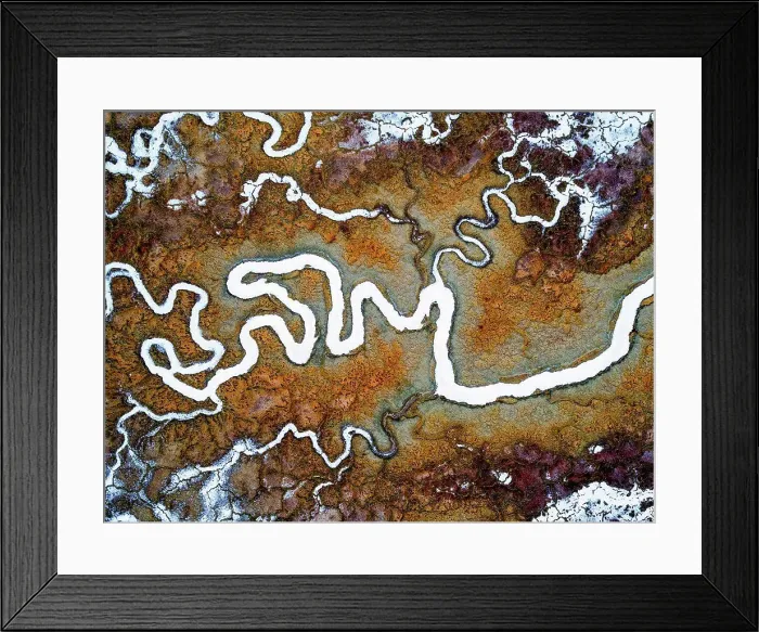 Framed Print : Aerial view of the landscape