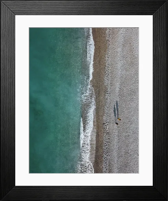 Framed Print : Georgia, Abkhazia, Gagra, Aerial view of Black Sea coastline and people on beach Framed Print : Georgia, Abkhazia, Gagra, Aerial view of Black Sea coastline and people on beach