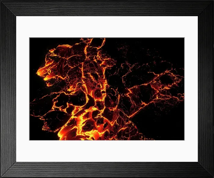 Framed Print : Aerial view of the lava from Geldingadalir Volcano during an eruption, Southern Peninsula Region, Iceland Framed Print : Aerial view of the lava from Geldingadalir Volcano during an eruption, Southern Peninsula Region, Iceland