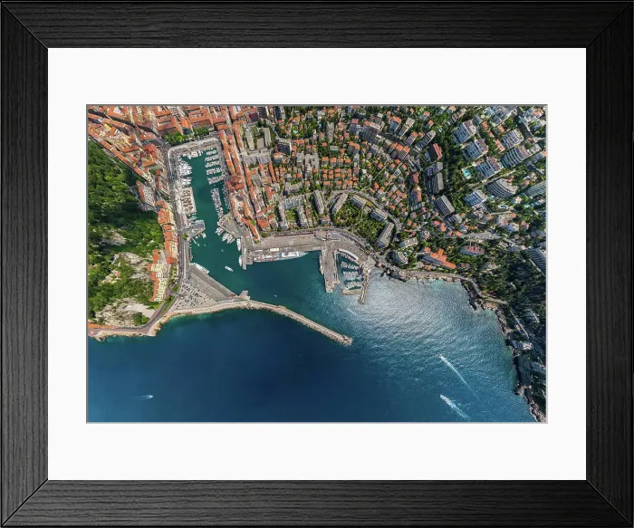 Framed Print : Aerial view above of the port of Nice, France Framed Print : Aerial view above of the port of Nice, France
